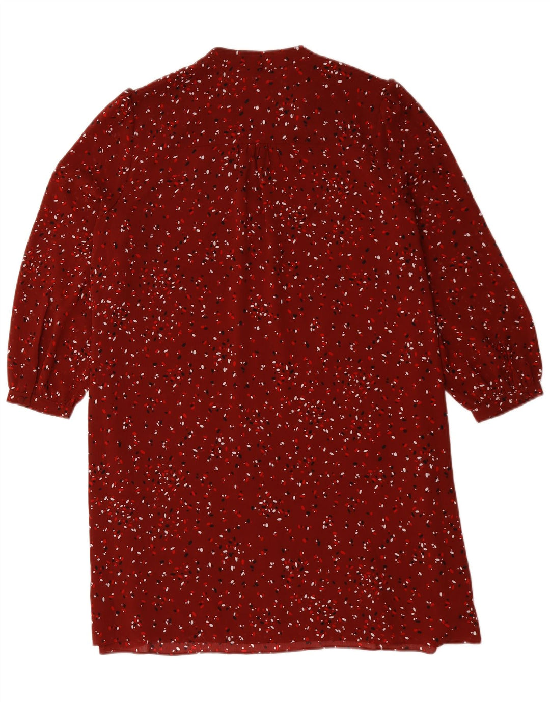 Hobbs Dame Langærmet Skift Kjole UK 14 Large Red Floral Polyester