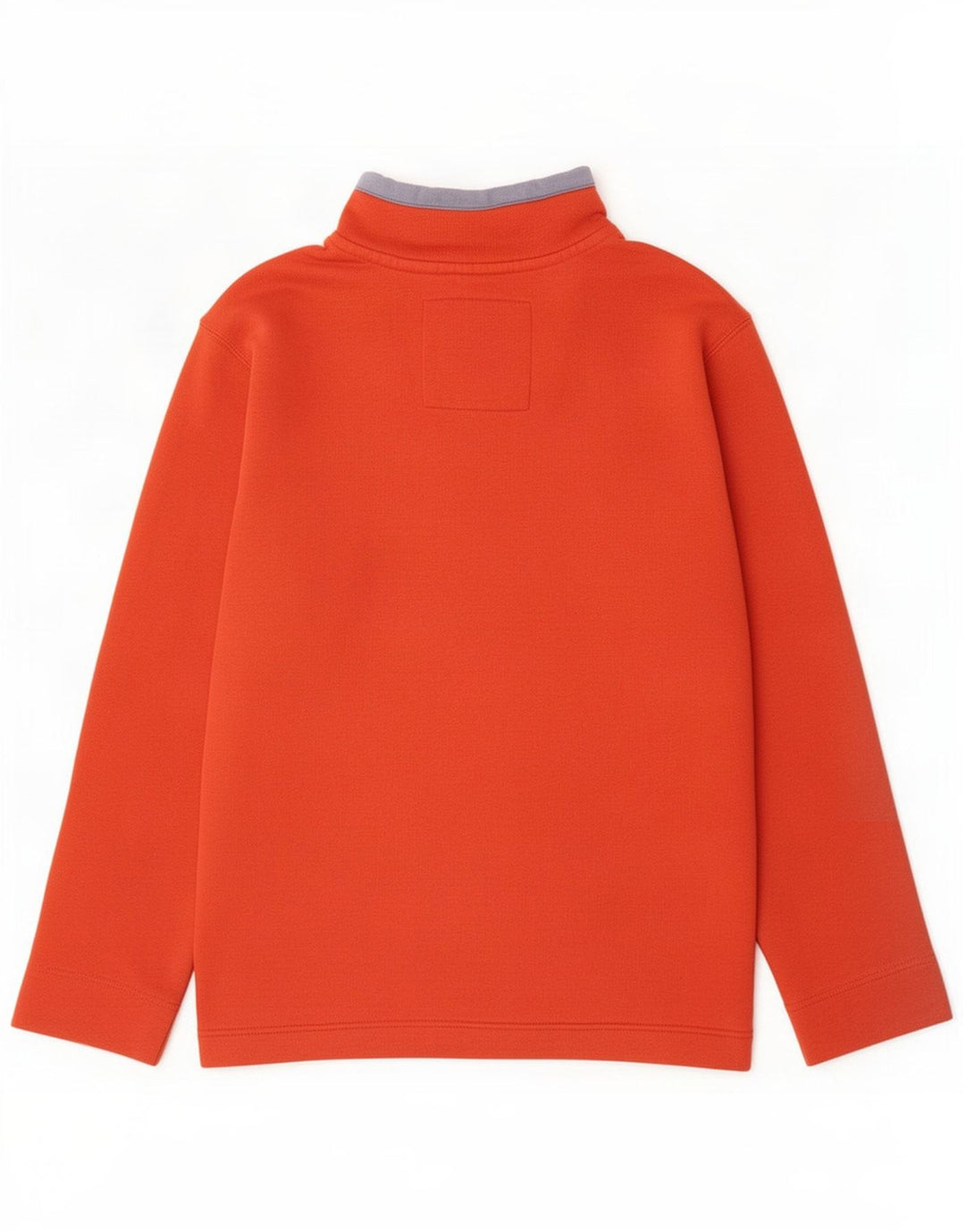 Weird Fish Herre Zip Neck Sweatshirt Jumper Large Orange Polyester