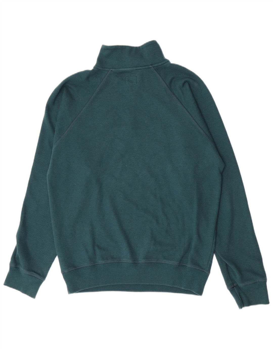 Rifle Herre Grafisk Zip Neck Sweatshirt Jumper Stor Grøn Bomuld