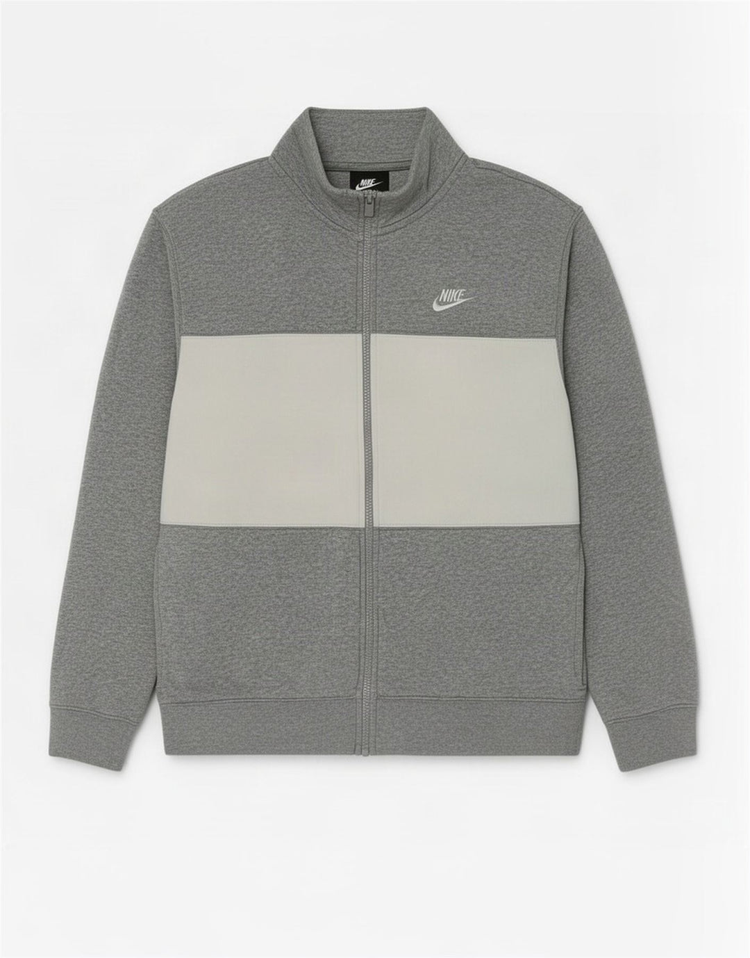 Nike træningsdragt til mænd, topjakke, mellemgrå Colourblock Bomuld