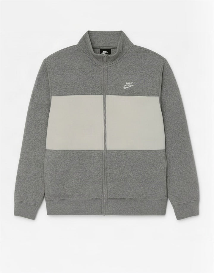 Nike træningsdragt til mænd, topjakke, mellemgrå Colourblock Bomuld