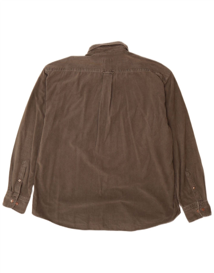 Gant Herre Corduroy Regular Fit skjorte XL grå bomuld