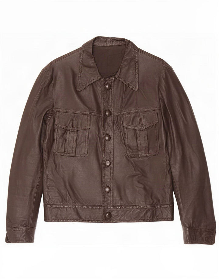 Vintage herre læderjakke UK 36 Small Brown