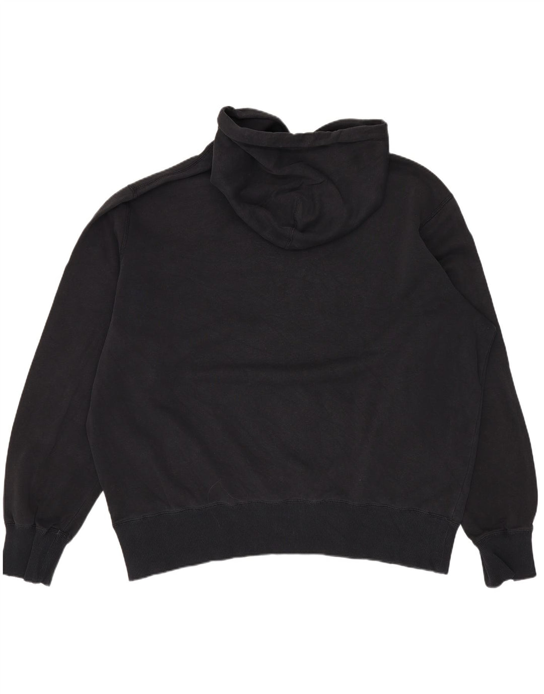 NIKE Grafisk oversized hættetrøjetrøje til kvinder UK 18 XL Sort bomuld