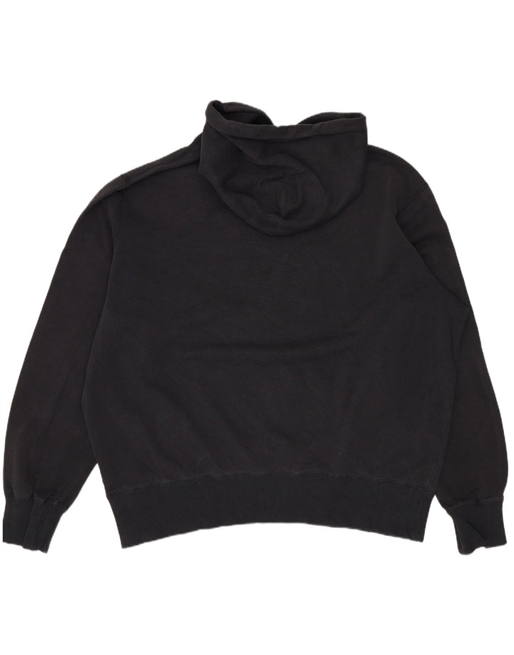 NIKE Grafisk oversized hættetrøjetrøje til kvinder UK 18 XL Sort bomuld