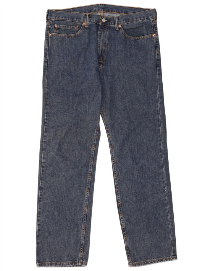 Levi's Herre 505 Straight Jeans W36 L32 Blå Bomuld