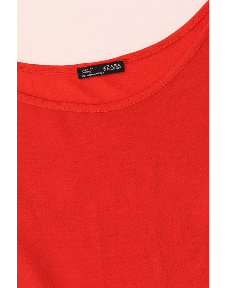 Zara Damebluse Top UK 12 Medium Rød