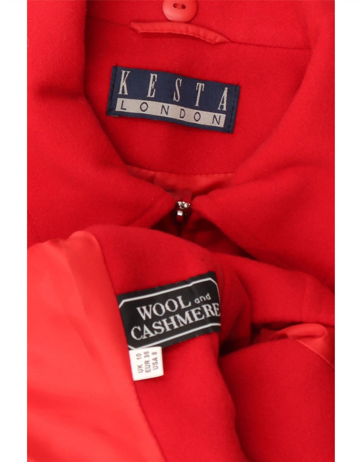 Kesta London Dame Blazer Jakke UK 10 Lille Rød Uld