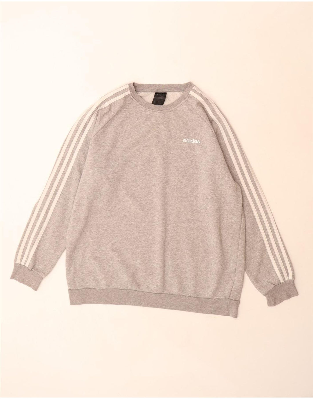 Adidas Dame Oversized Sweatshirt Jumper UK 12/14 Medium Grey Bomuld