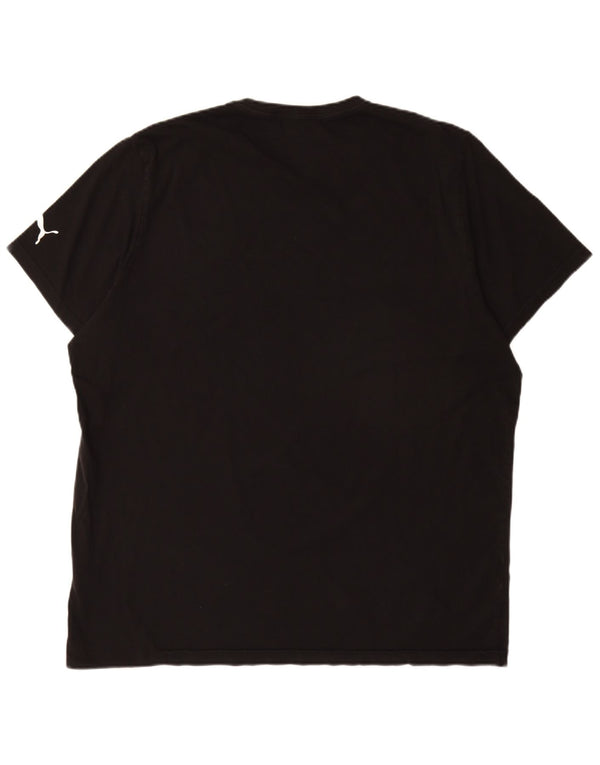Puma Herre Grafisk T-Shirt Top 3XL Sort Bomuld