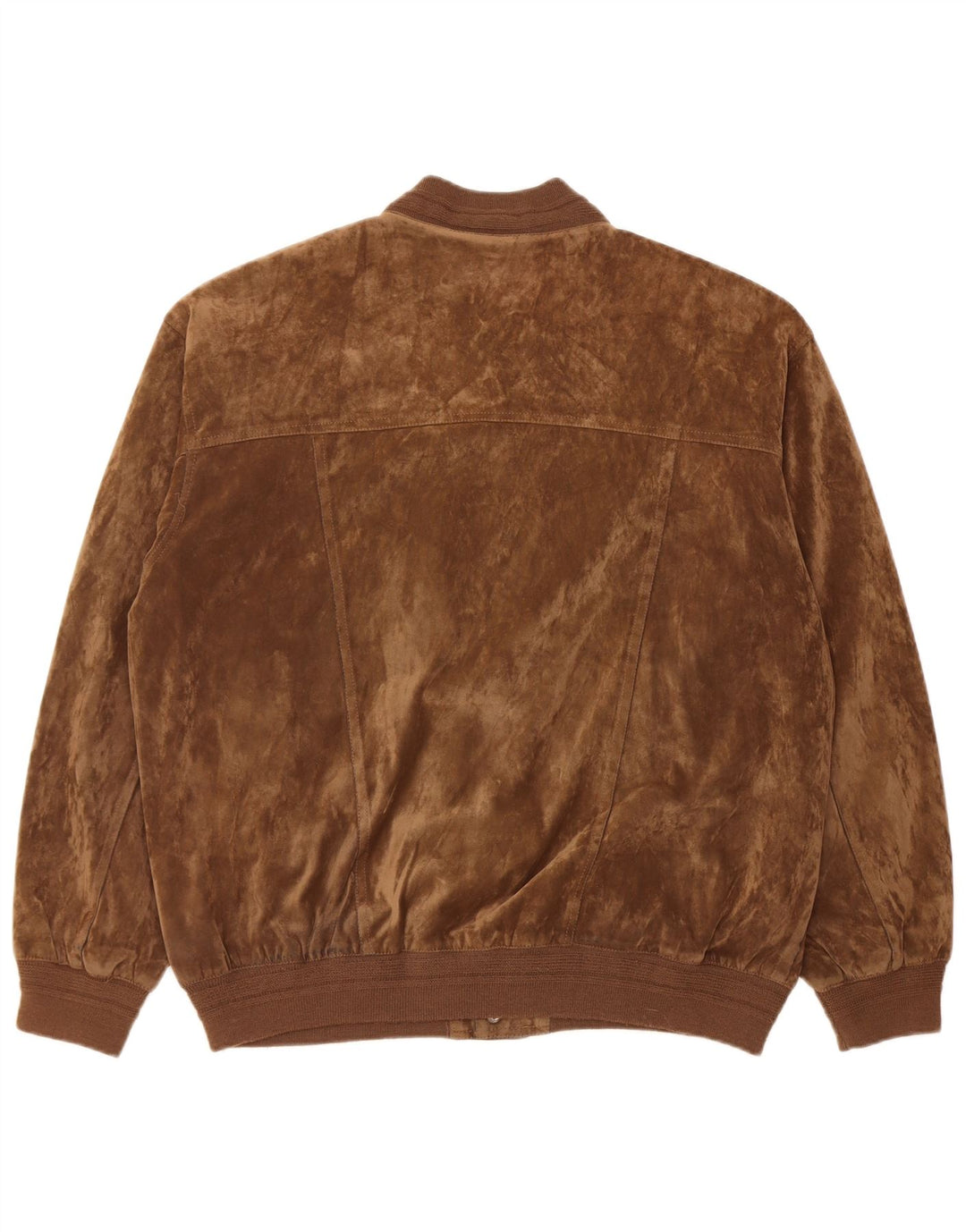 Vintage herre velour bomberjakke IT 52 XL brun silke
