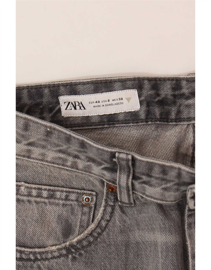 Zara Dame Straight Jeans EU 40 Medium W30 L29 Grå