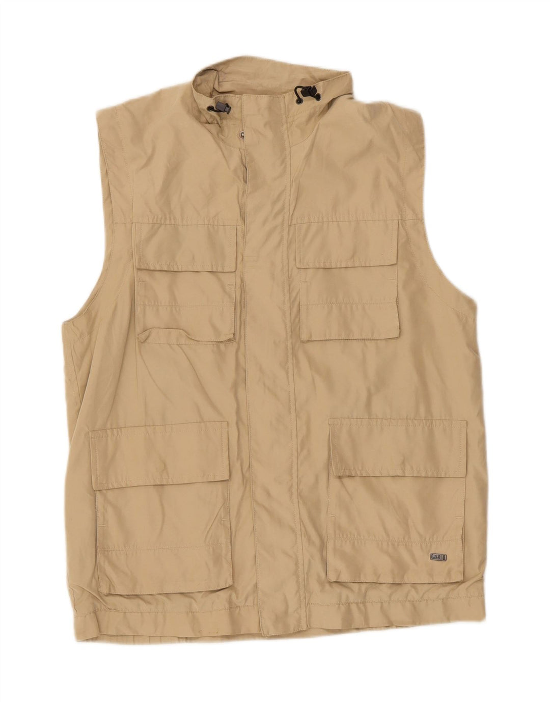 WAMPUM Herre Utility Gilet UK 38 Medium Beige Polyester