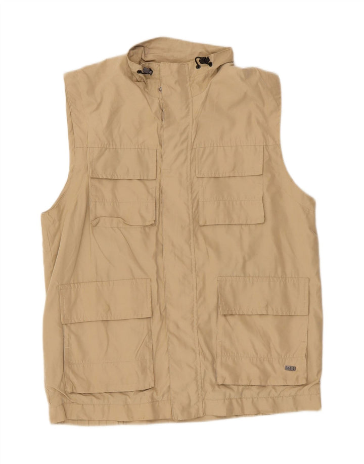 WAMPUM Herre Utility Gilet UK 38 Medium Beige Polyester