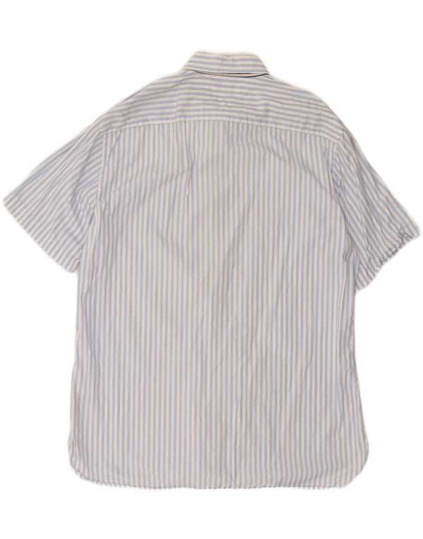 Tommy Hilfiger Kortærmet Herre Custom Fit skjorte XL Blå nålestribet bomuld