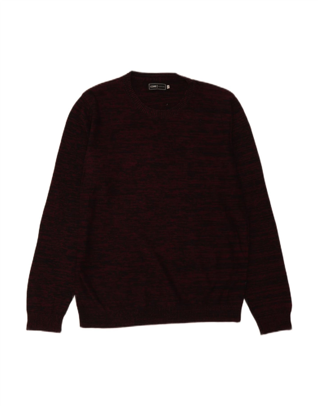 JACK & JONES Mens Core Crew Neck Jumper Sweater Large Burgundy Flecked