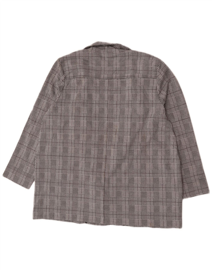 Marks & Spencer Womens Autograph Open Blazer Jacket UK 20 2XL Grå ternet