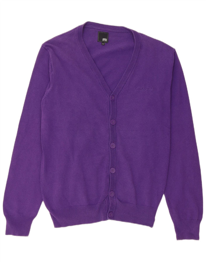 JACK & JONES Herre cardigan sweater XL Lilla