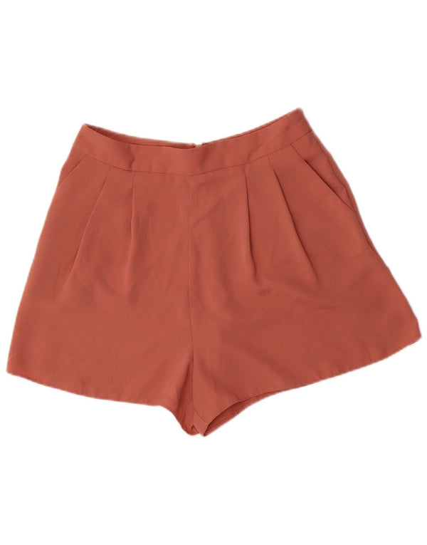Topshop Dame High Waist Pegged Hot Pants UK 10 Small W26 Pink Polyester