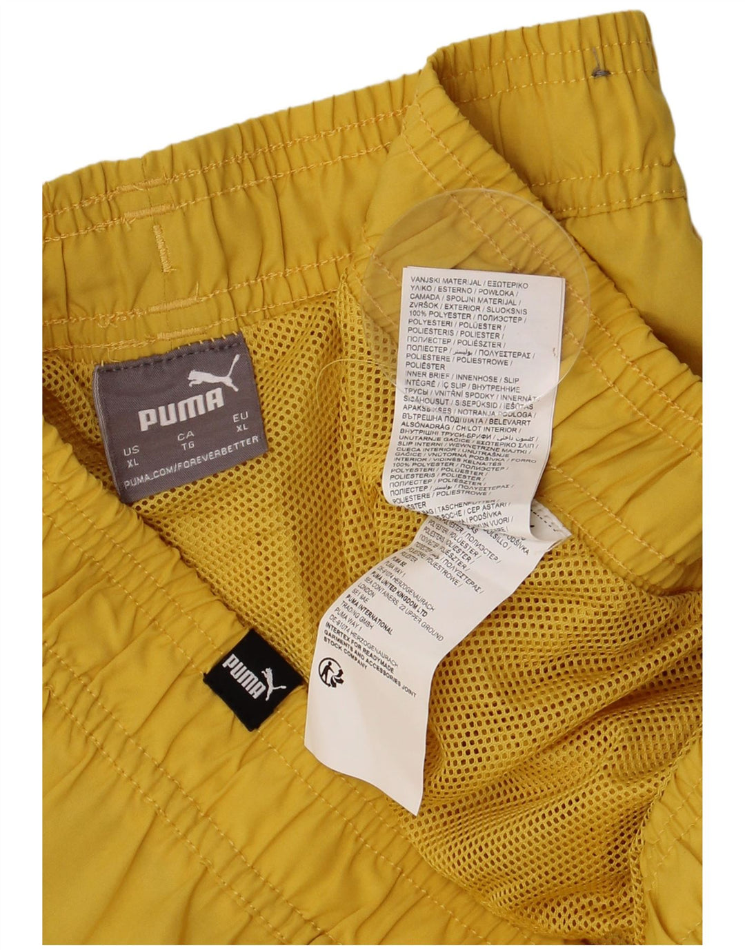 PUMA Grafiske svømmeshorts til mænd XL Gul polyester