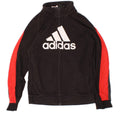 ADIDAS Boys Graphic Tracksuit Top Jacket 9-10 Years Black Colourblock Vintage Adidas and Second-Hand Adidas from Messina Hembry 