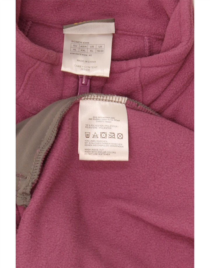 Jack Wolfskin Dame Liner Fleecejakke UK 18/20 XL Pink Polyester