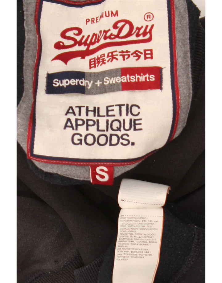 Superdry grafisk sweatshirt til mænd, lille sort bomuld