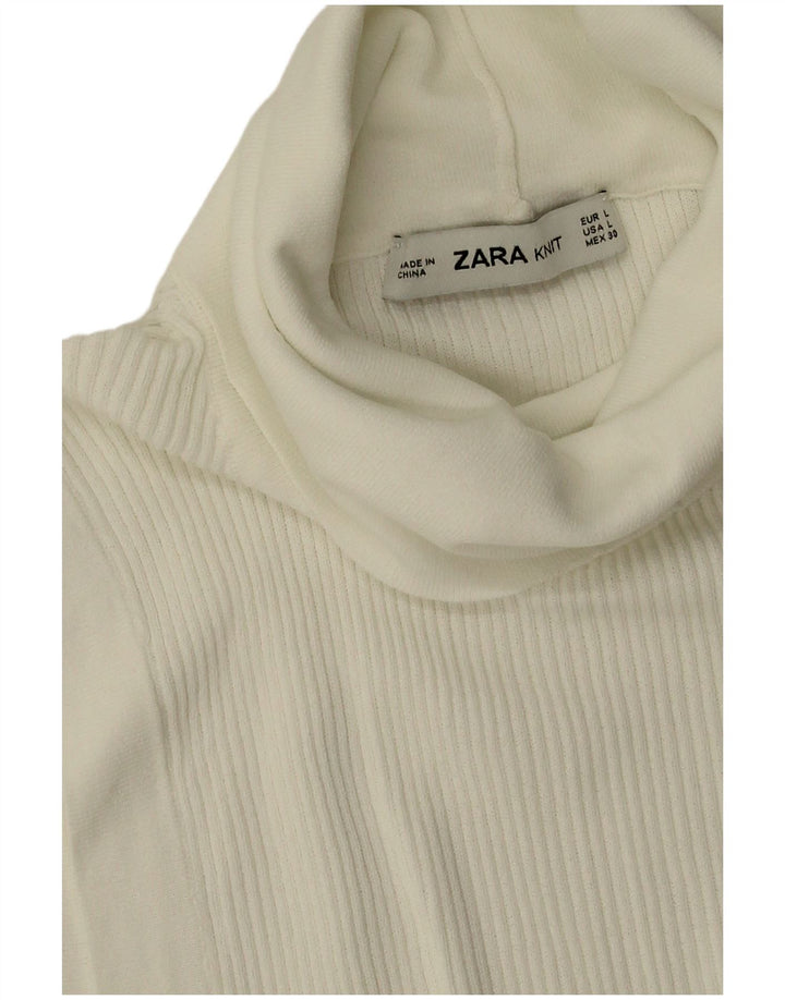 Zara Dame Vest Tank Top UK 14 Large White