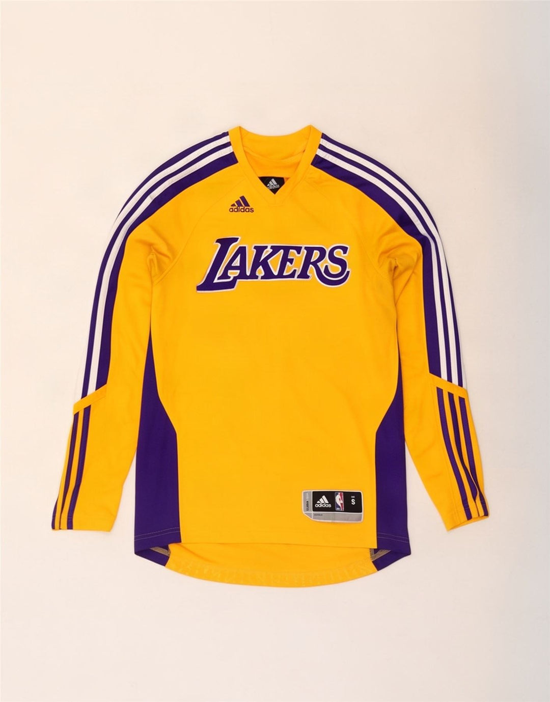 Adidas Herre Lakers Grafisk Top Langærmet Lille Gul Colourblock