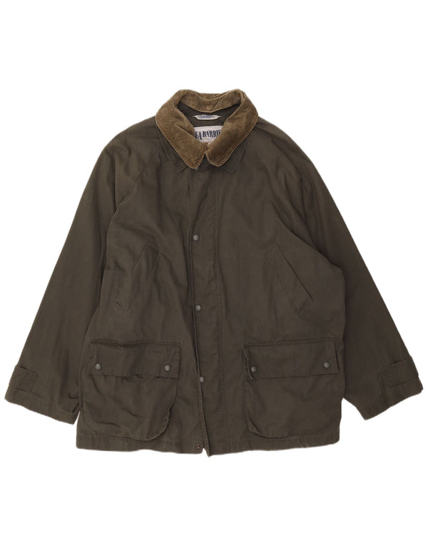 Sea Barrier Herre vokset bomuldsjakke UK 42 XL Khaki Bomuld