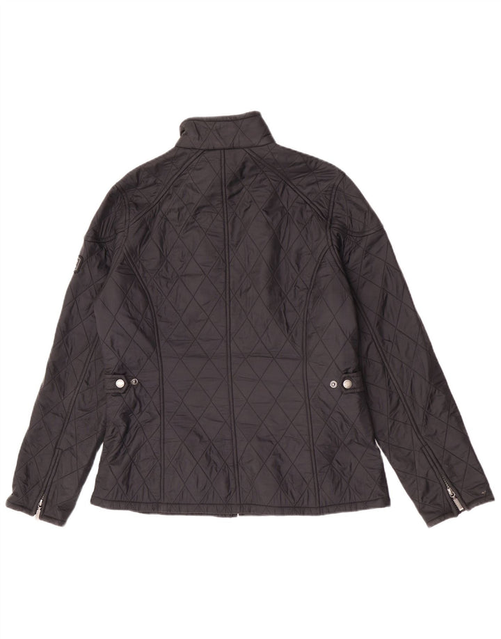 Barbour Quiltet jakke til kvinder UK 12 Medium Sort Polyamid