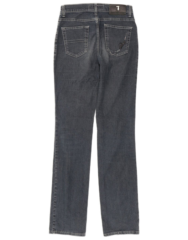 Trussardi Womens Straight Jeans W26 L33 Navy Blue Cotton