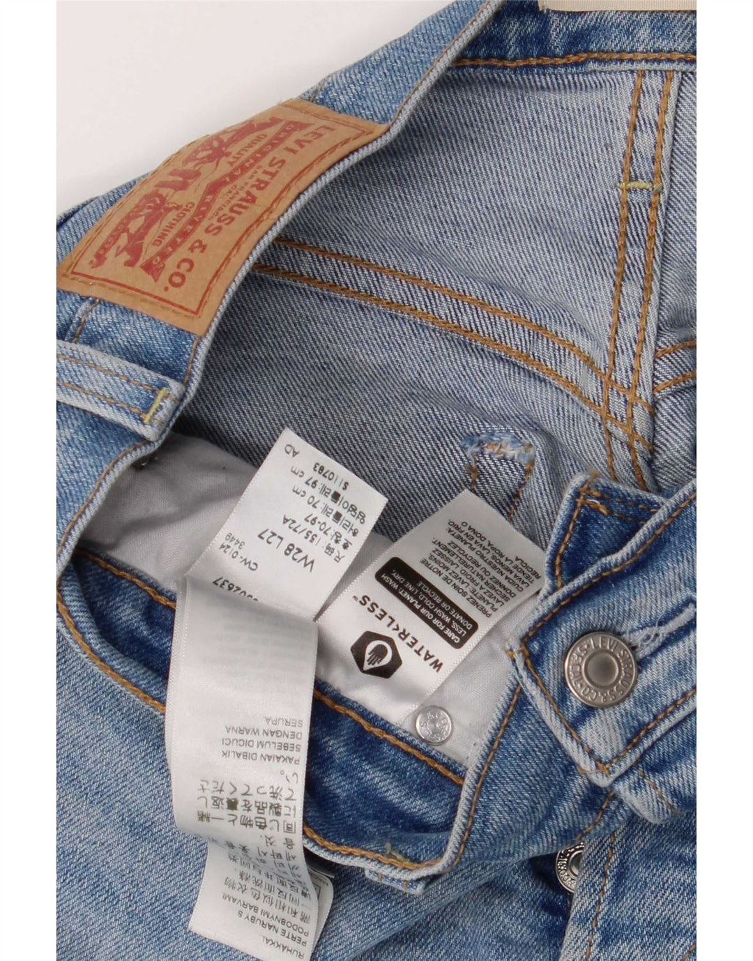 Levi's Herre Ribcage Straight Jeans W28 L27 Blå Bomuld