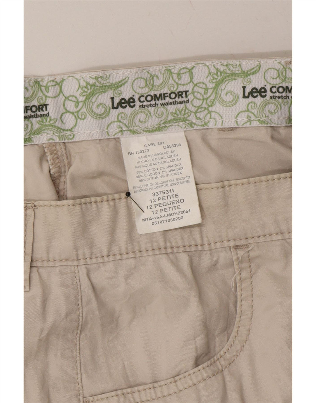 LEE Womens Cargo Shorts US 12 Large W36 Beige Cotton Vintage Lee and Second-Hand Lee from Messina Hembry 