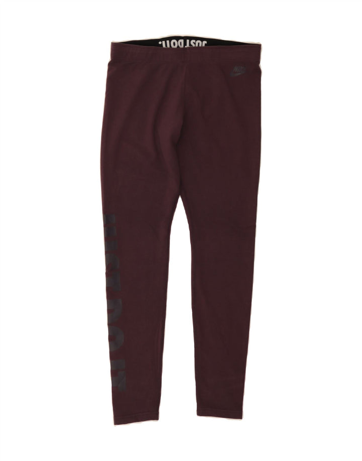 NIKE Womens Graphic Leggings UK 14 Medium  Purple Cotton Vintage Nike and Second-Hand Nike from Messina Hembry 