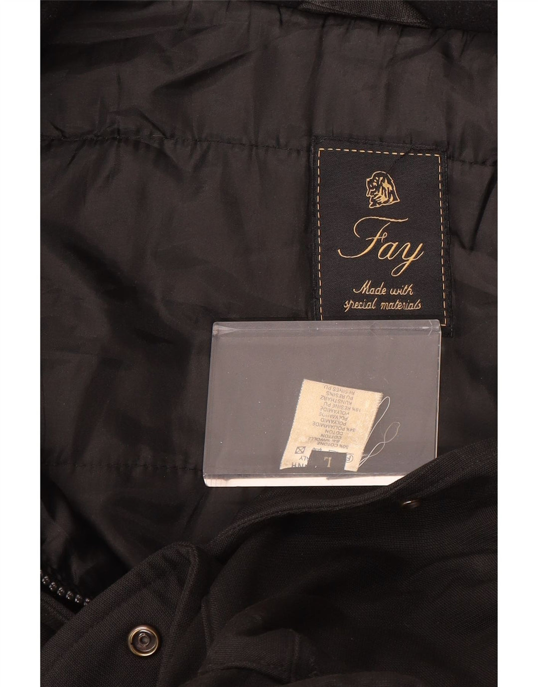 FAY Herre Utility Jacket UK 40 Large Black Cotton