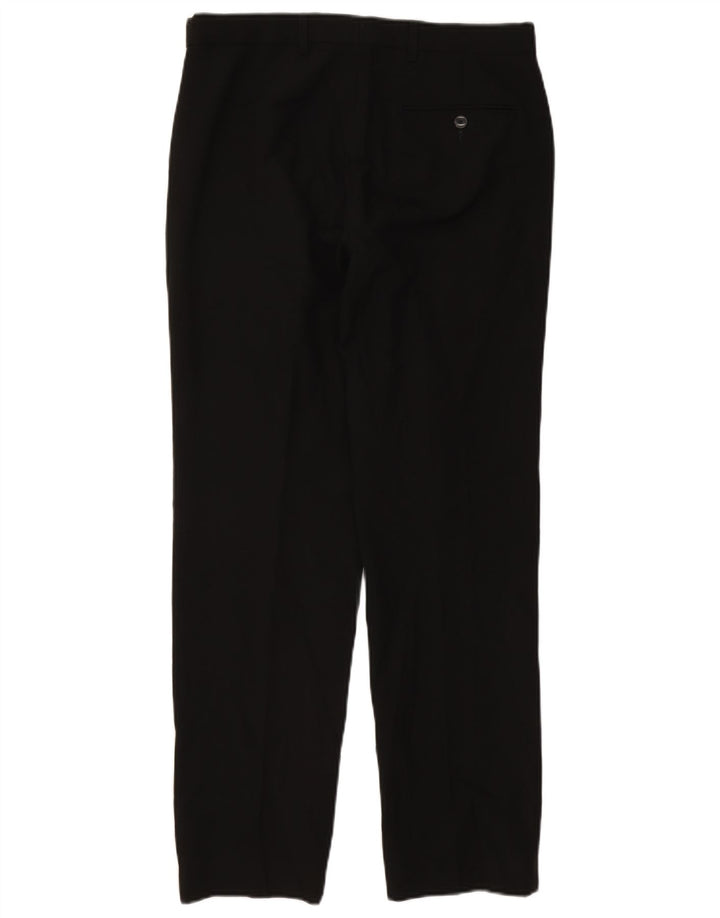 Marks & Spencer Straight Suit Bukser til mænd W32 L31 Sort polyester