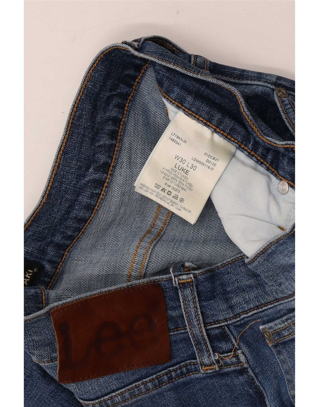 Lee Herre Luke Slim Jeans W30 L30 Blå Bomuld