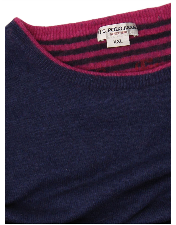 U.S. POLO ASSN. Dame sweater med rund hals DK 20 2XL marineblå