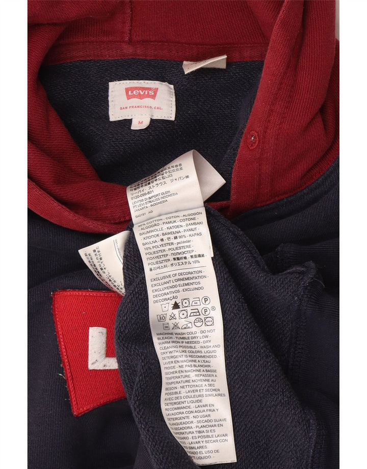 Levi's Grafisk hættetrøje til mænd Medium Marineblå Colourblock Bomuld