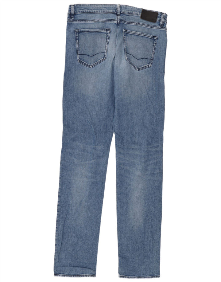 Hugo Boss Herre Slim Jeans W34 L36 Blå Bomuld
