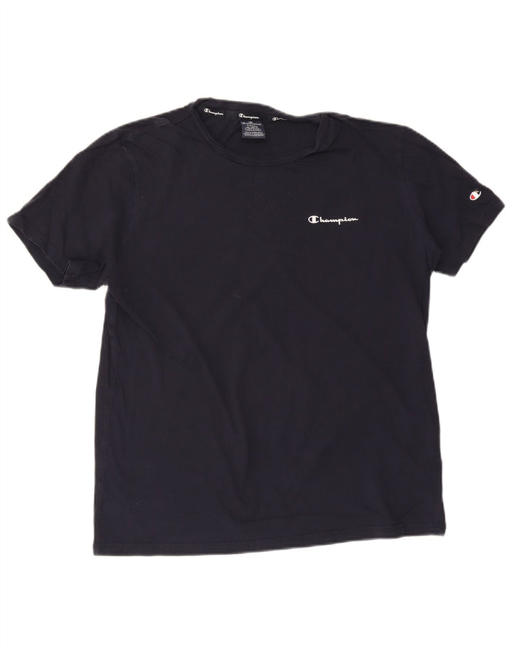 CHAMPION Herre T-Shirt Top Stor Marineblå Bomuld