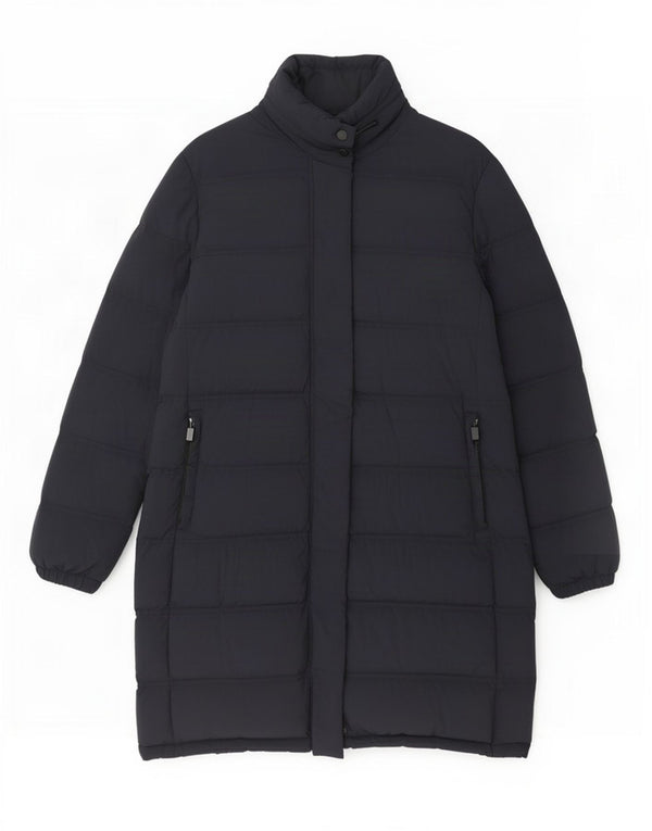 Aspesi Dame Polstret Frakke UK 18 XL Navy Blue Polyamide