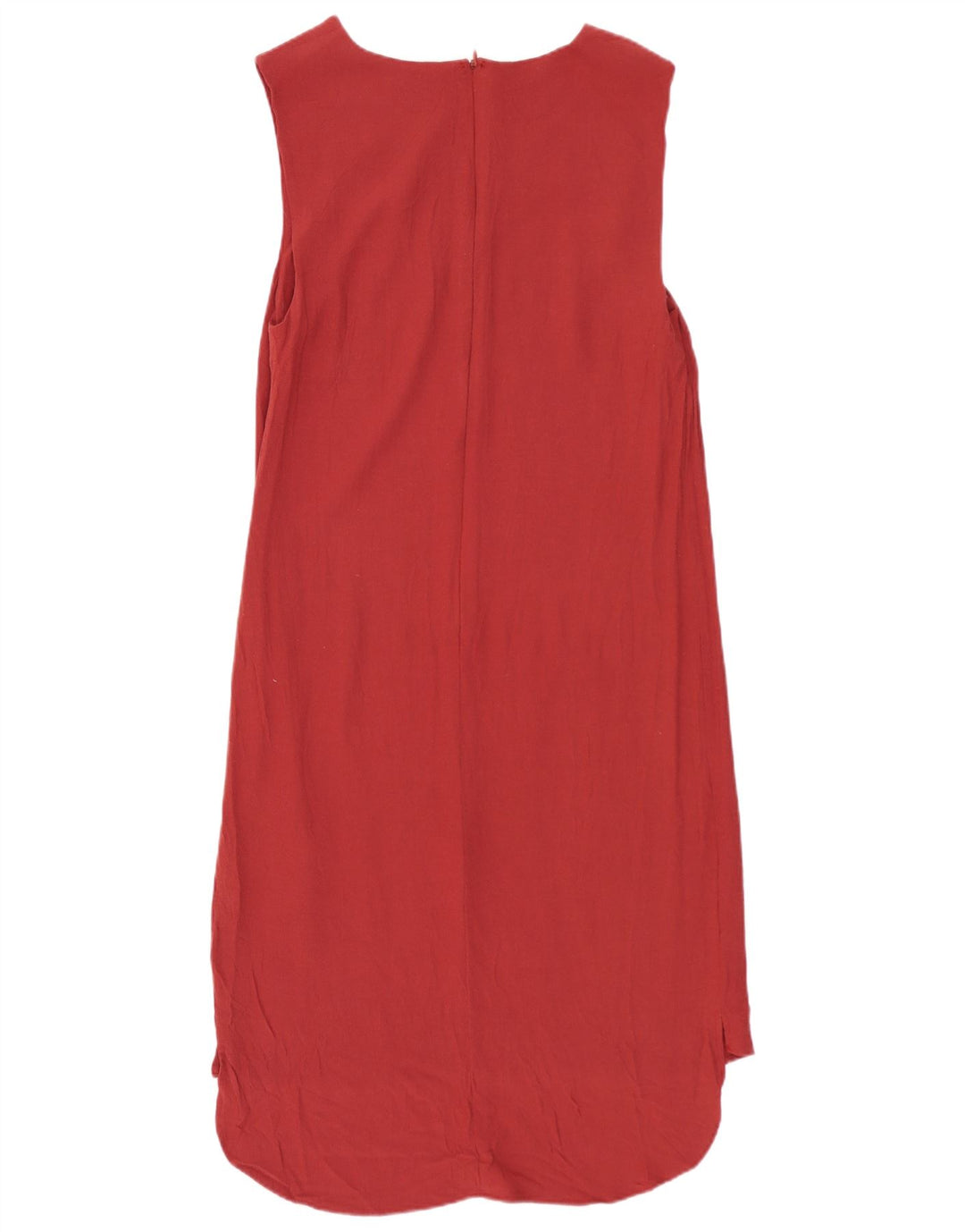 Marks & Spencer Dame Ærmeløs Shift Dress UK 10 Small Red Viscose