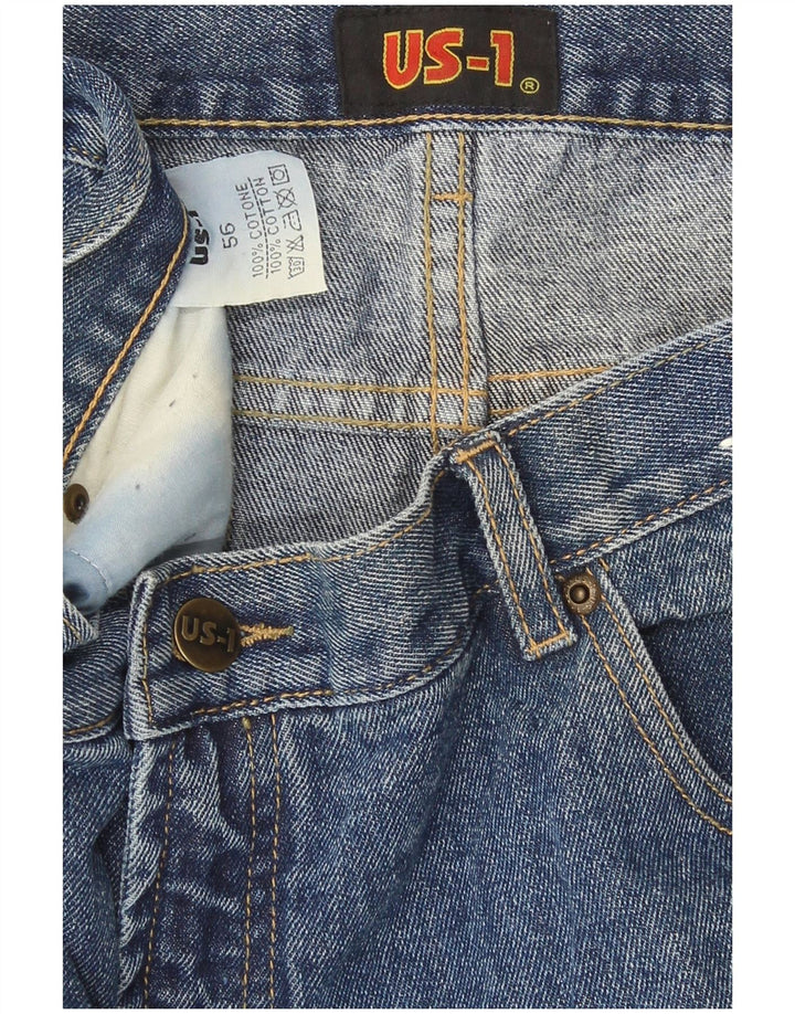 Vintage Straight Jeans til mænd W38 L33 blå bomuld