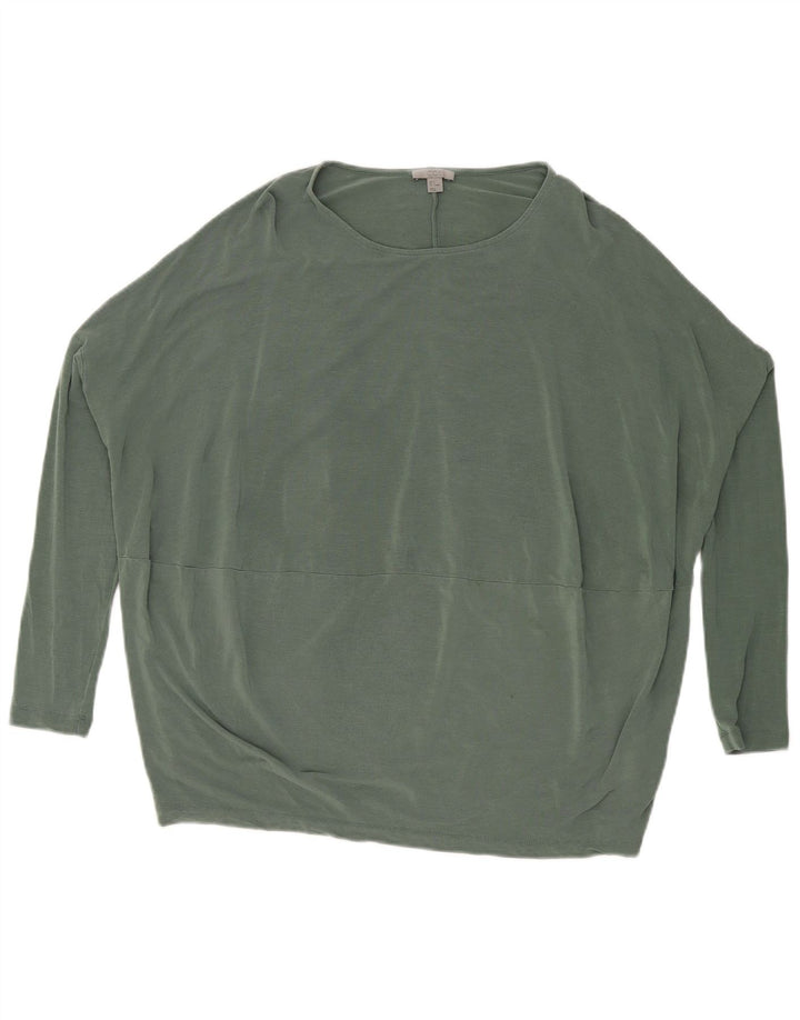 Cos Dame Oversized Top Langærmet UK 10 Small Green Lyocell