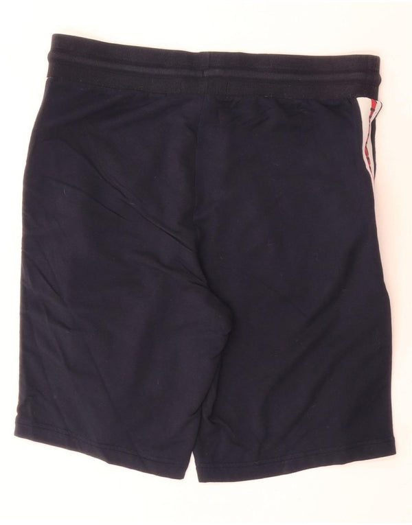 Tommy Hilfiger Mens Graphic Sport Shorts Large Navy Blue Colourblock Cotton
