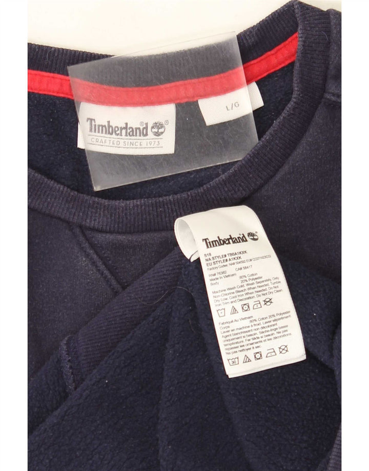 Timberland Herre grafisk sweatshirt jumper stor marineblå bomuld