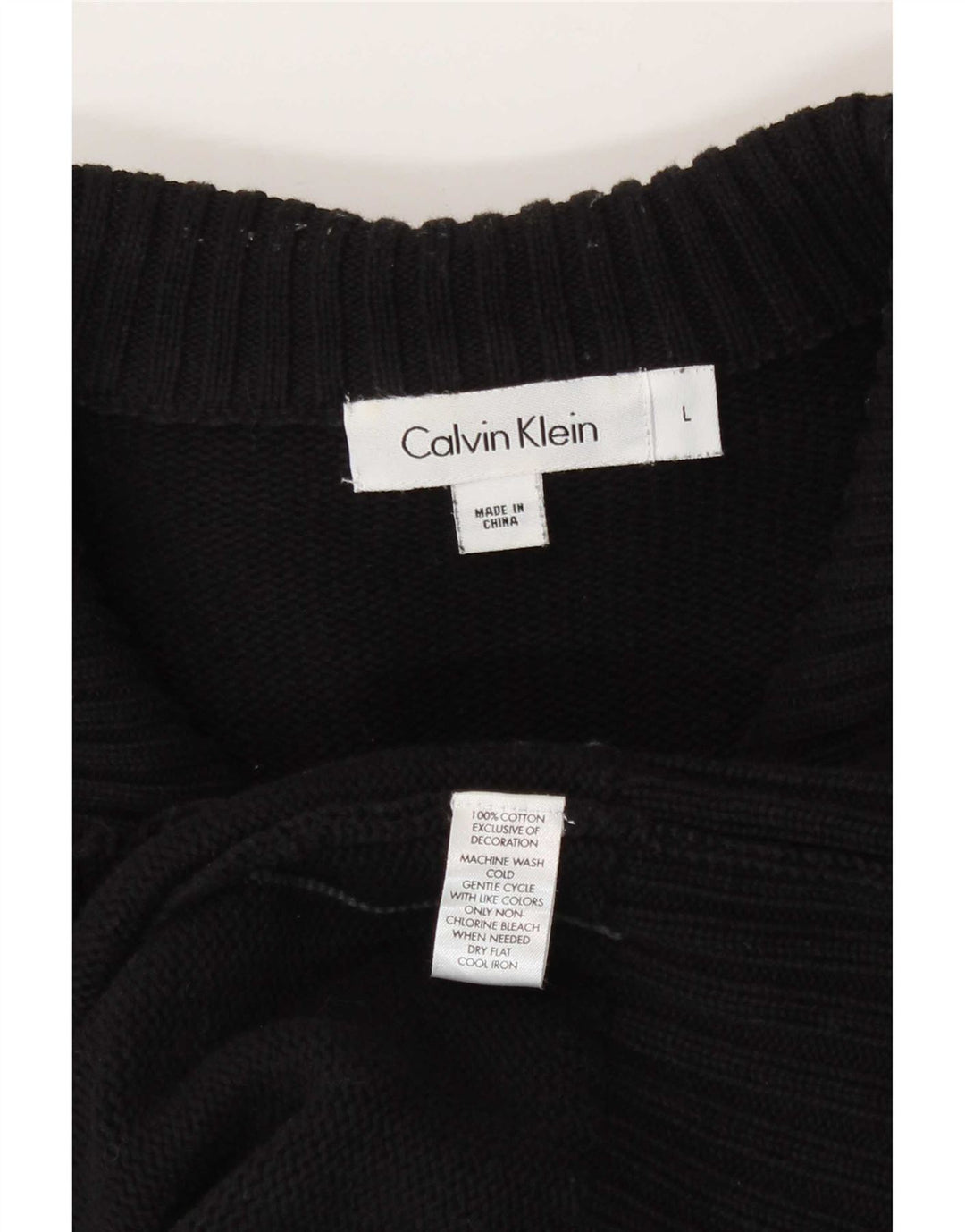Calvin Klein Herre Cardigan Sweater Stor Sort Bomuld