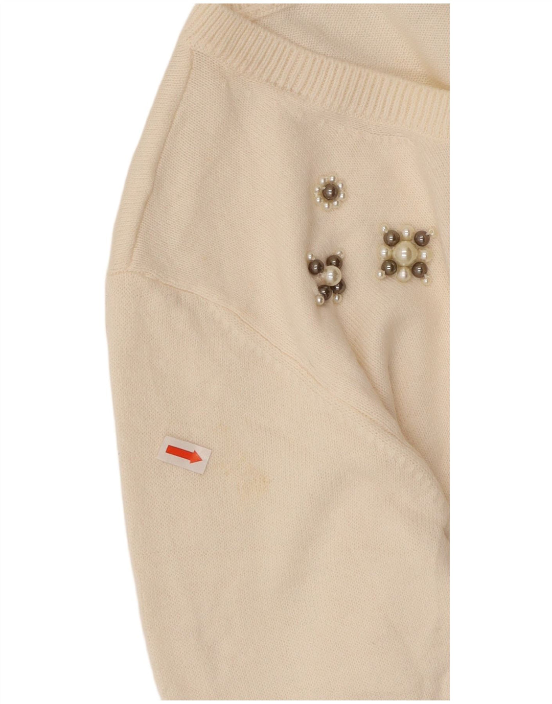 MARKS & SPENCER Dame Boat Neck Jumper Sweater UK 14 Large Off White